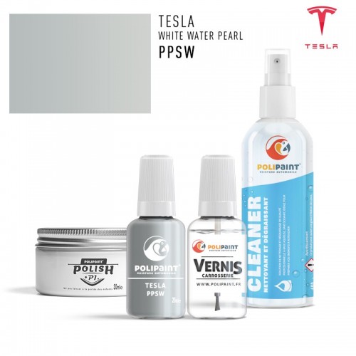 Tesla Model 3 PPSW WHITE WATER PEARL Stylo Retouche Peinture