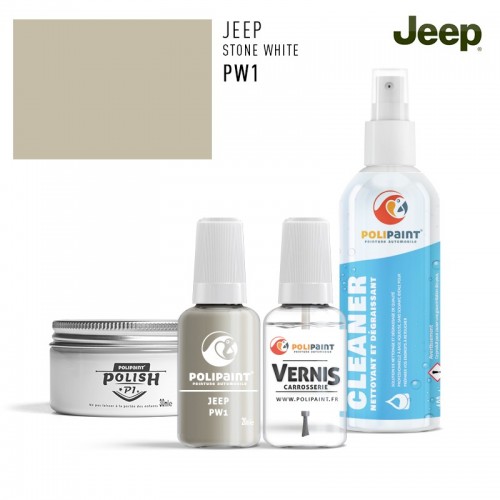 Jeep Cherokee PW1 STONE WHITE Stylo Retouche Peinture Polipaint